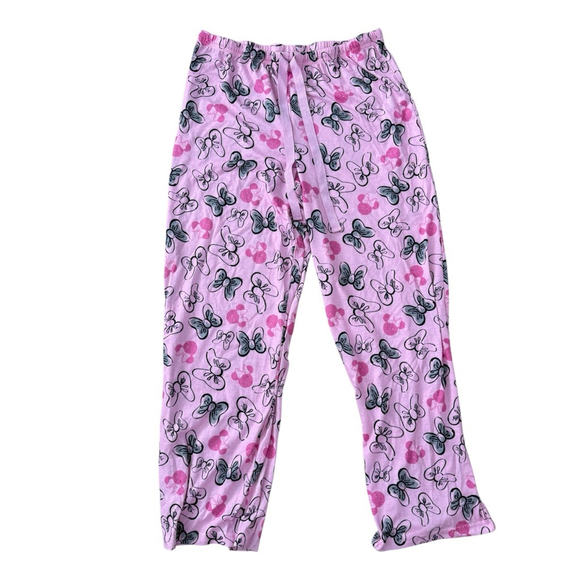 Disney Minnie Mouse Size L Pink Women’s Pajama Pants - Picture 2 of 4